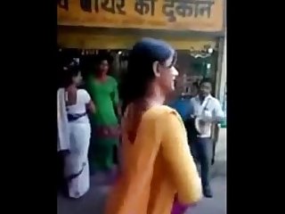 Indian naughty street girls doing naughty act on road