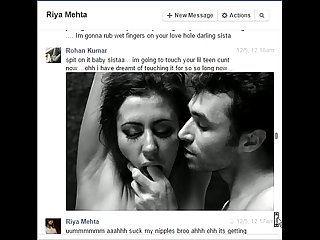 Indian not brother rohan fucks sister riya on facebook chat